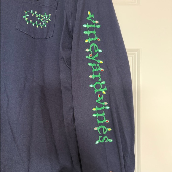 NWT Vineyard Vines long sleeve navy whale loungewear top size L Christmas - Picture 3 of 5